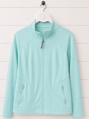 Talbots Light Aqua Full-Zip Jacket